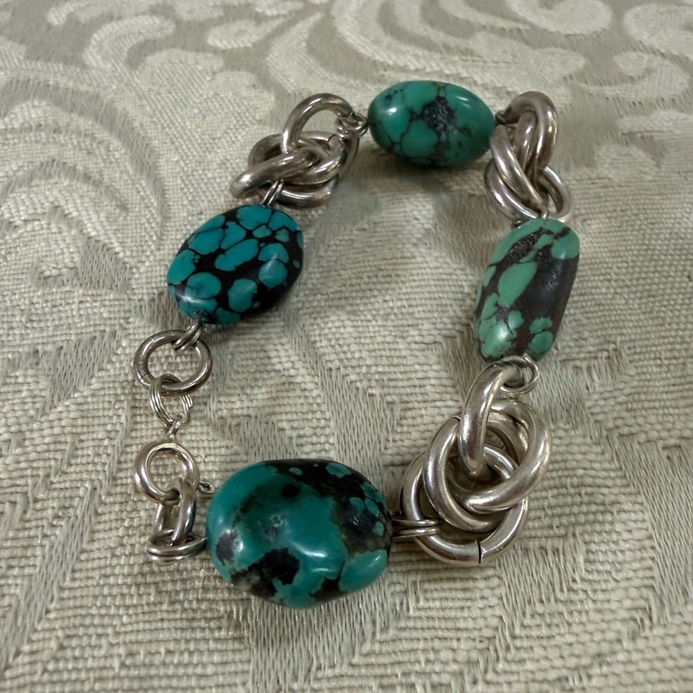 Turquoise and Silver Bracelet